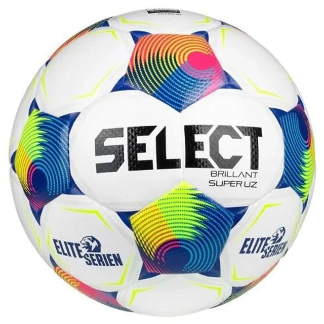 Select Brillant Super UZ Eliteserien v26 match football, white and blue