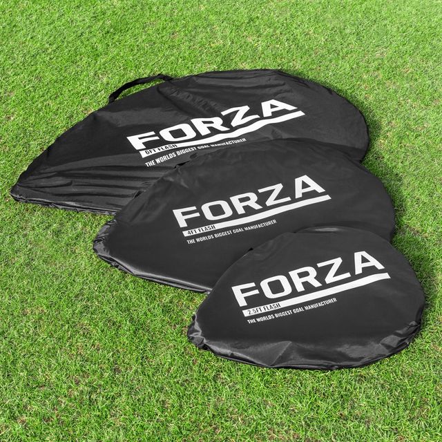Forza Mini Kids Football Goal with crash mat, ready for small-sided drills